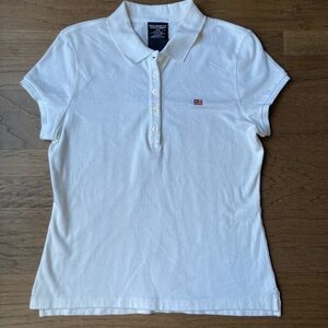 Polo Jeans Co by Ralph Lauren Women's White Button Down Shirt-Size L